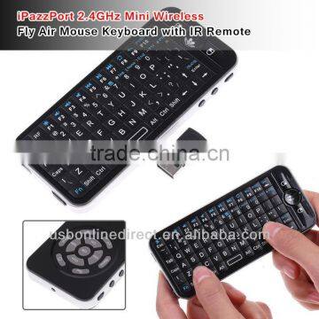 Wholesale iPazzPort 2.4GHz Mini Wireless Fly Air Mouse Keyboard with IR Remote