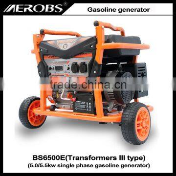 BS6500E 5.0 5.5KW single phase electric start gasoline generator