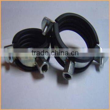 China manufacture best quality rubber coated fixing hose clamp