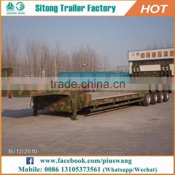 Durable Heavy Duty Low Load Trailer Customized Extendable Military Lowboy Trailer photo-3