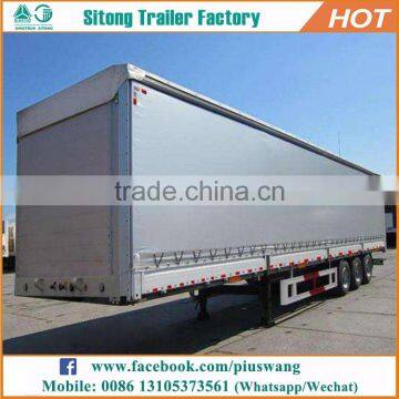 Sitong 2/3 Axles Van Box Type Enclosed Cargo Semi Trailer With Siding Curtain