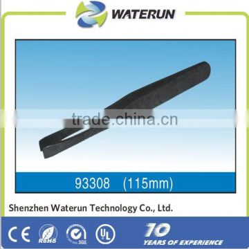 115mm conductive plastic tweezers hot sale conductive black plastic tweezers