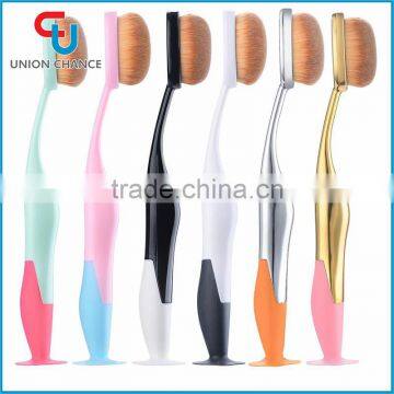 Sucker Type Base New Oval Makeup Toothbrush Girls Top Foundation Brush