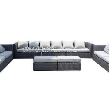 Middle Sofa Arm Ottoman Outdoor Axvsion Fabric PE Rattan Wicker 5cm Cushion Leisure Garden