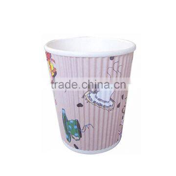 Anqing Christmas Printed Disposable Paper Coffee Cups With PS Cover photo-2