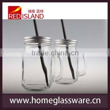 450ml 480ml 600ml700ml Clear glass mason jars/wholesale 16oz glass mason jars with straw lid