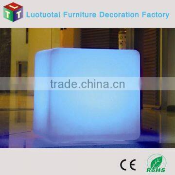 Outdoor lighted furniture led plastic cube seating