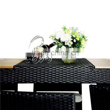 2017 Trade Assurance High Quality Black Rattan Outdoor Bar Table and Chairs Furniture photo-3