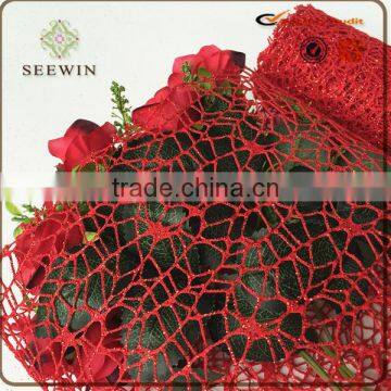 Hot sale Star Mesh with glitter for Christmas flower Packing