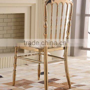 Quality Polished Titanium Golden Stainless Steel Luxury Modern Chiavari Chair LQ-SSC001T photo-3