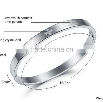 Wholesale New Style Woman Charm Bracelet Jewelry Silver Plated 316L Stainless Steel Gift Simple Design Bangles photo-5