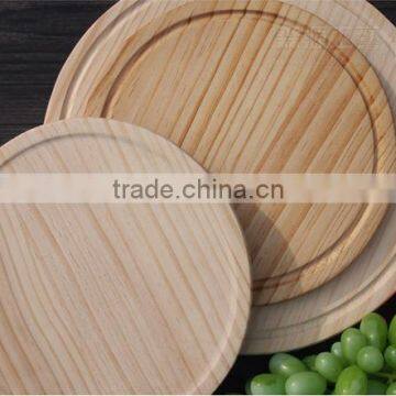 Eco-friendly Round Solid Wood Cutting Board for Serving Food photo-4