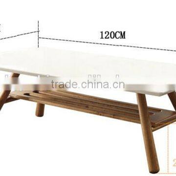 Modern Mdf Wood Coffee Table With Wood Leg High Quality Sofa Table Wooden Tea Table Design photo-4
