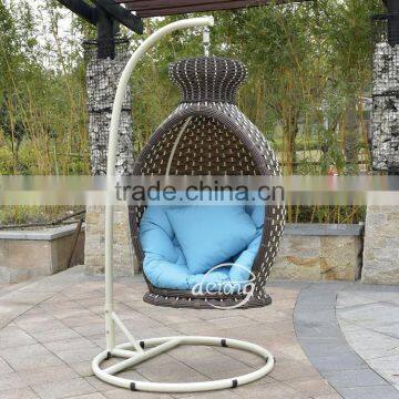 2016 fancy design rattan home garden hanging swing chair /Bali resorts outdoor wicker hanging chair