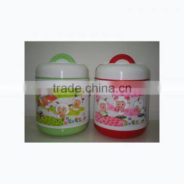 Free Fork Spoon Round Shape Plastic Stainless Steel Colour Lunch Box photo-5