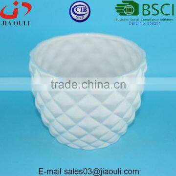 Hot Sale Dolomite Material Ceramic Pineapple Shaped Planter Flower Pot photo-3