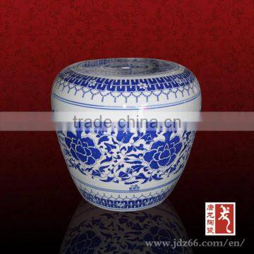 Chinese blue and white ceramic stools for home decor wholesale