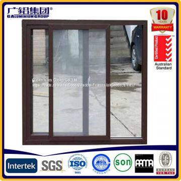 Aluminium Framed Glass Sliding Window With Sliding Screen and Strong Pulley photo-4