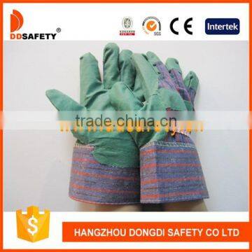 DDSAFETY 2017 With 5Years Experience Green PVC Gardening Gloves With Stripe Back Cleaning Tools