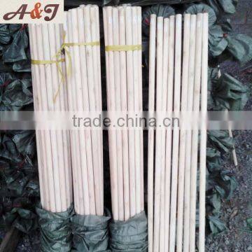 Good Treatment Finished Italian Screw Broom Sticker /painting Wood Pole Plain Bottom End