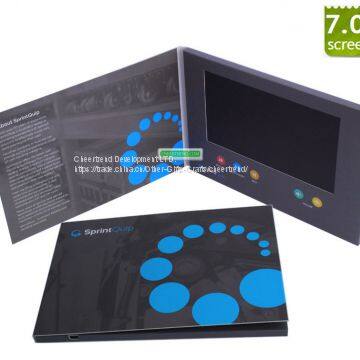 2017 Hot selling Grey color printing 7 inch LCD Screen digital video brochure/video greeting card/video business card