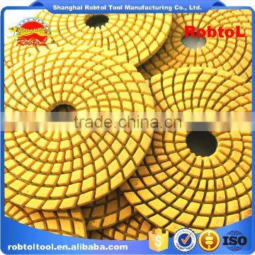 3" 50# Diamond Polishing Pads Hook and Loop Flexible Marble Granite Concrete Stone Wet Dry Grinding Floor Disc photo-5
