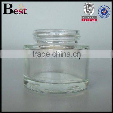 Cosmetics Best Sellers Factory Cost 50 ml Glass Jar Clear Round High Quality Glass Bottle Jar With White Plastic Lid Wholesale photo-3
