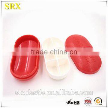 6 slots mini drug Medical pill box organizer case, mini pill container custom, custom design plastic pill box manufacturer