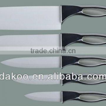 4 Pieces Beautiful Electroplate Handle Zirconia Ceramic Knife