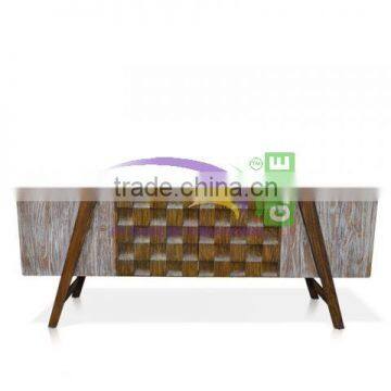 Buffet Modern Style For Living Room With Teak Wood Sloping Legs Model Arizona, Two Tone Color photo-2