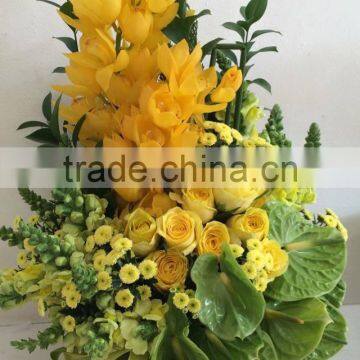 Hot sale fashion waterproof artificial flower bas