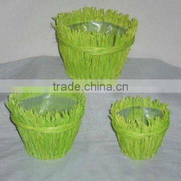 Rattan flower basket set