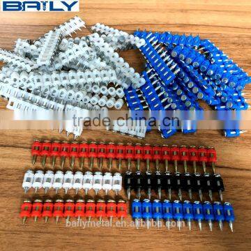 Manufacturer supply high quality plastic strip nails ring shank gas drive pins nails