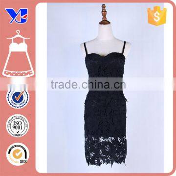 True to size cut closely to the body lady lace bandeau lined dress