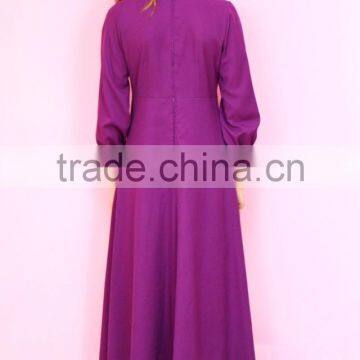 1970s Vintage Purple High Neck Maxi Dresses With Gold Trim HSd7287 photo-4