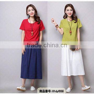ladies dress tops&skirt