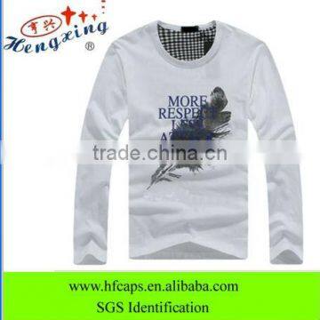 Custom Cotton Fashion Trends Long Sleeve Tops t Shirt