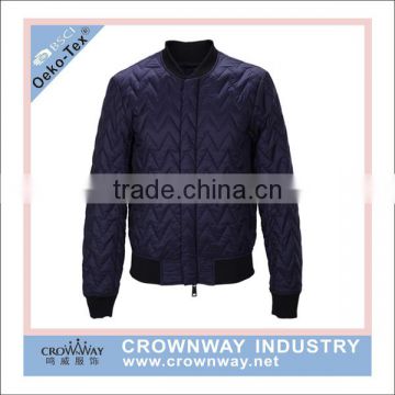 custom winter mens quilted jacket , quilted coat