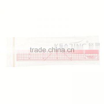 Kearing 1"*6" sandwich printing clear plastic garment ruler for sewing fabric measurement #B-50