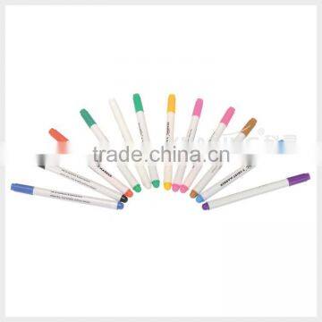 Kearing Permanent Fabric Marker 12 PCS assorted color DIY T Shirt Fabric Marker in Clear Polybag 1.0MM fiber tip #FM112