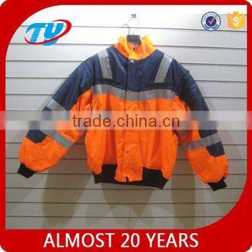 hi-visibility anti static polycotton quilted jacket