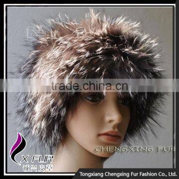 CX-E-15 Wholesale Cheap Head Scarf Genuine Fox Fur Stretch Snood Headband For Women