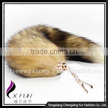 CX-R-44 Custom Promotion Genuine Fox Fur Tail Key Chain