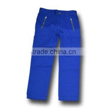 blue long loose girls pants garment factory trousers