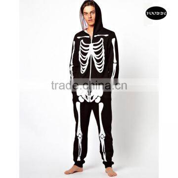 adult skeleton onesie cotton terrry