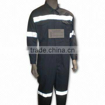 Hi vis Fluorescent Cotton FR Safety Coverall Fireproof Workwear