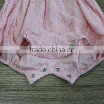 100% Cotton Embroider Woven Romper With Smart photo-3