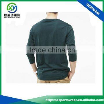 Hot Selling O-Neck Soft Mens Long Sleeve Pima Cotton t Shirt Wholesale/ Gym Shirt photo-3