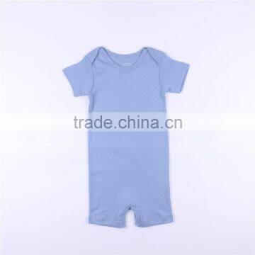 Hot Sale Wholesale Short Sleeve 100% Cotton Baby Jumpsuit Solid Color Baby Rompers Infant Clothes photo-2