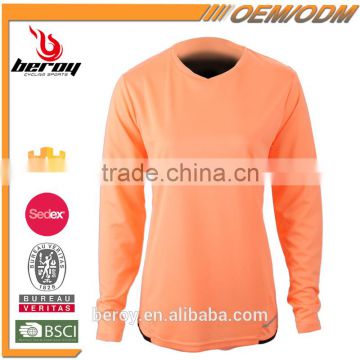 Custom your own sublimation long sleeve T shirt,ladies T-shirt for sports gym fitness